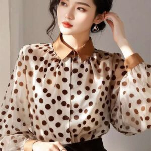 Ball print two shade gorgeous tops