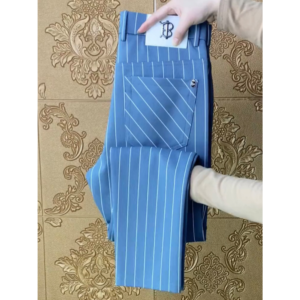 Stripe pant with high spandex