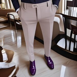 Solid color formal pant