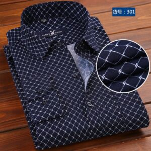 Dark blue jacquard shirt