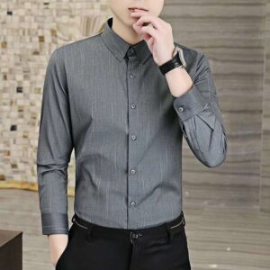 Cotton viscose basic shirt